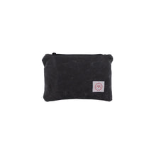Load image into Gallery viewer, men's gray waxed canvas coin pouch