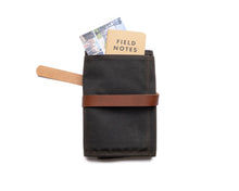 Load image into Gallery viewer, artists pencil roll back with notebook and postcard