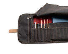 Load image into Gallery viewer, zipper pocket detail on artists roll