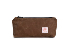 Load image into Gallery viewer, tan brown fabric zipper pouch