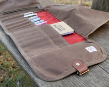 Load image into Gallery viewer, pencil roll with small notebook