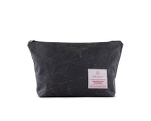 Load image into Gallery viewer, extra large waxed canvas zipper pouch in gray