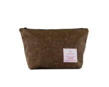 Load image into Gallery viewer, tan waxed canvas travel toiletry bag for men