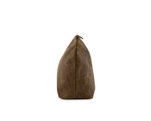 Load image into Gallery viewer, brown fabric canvas toiletry bag