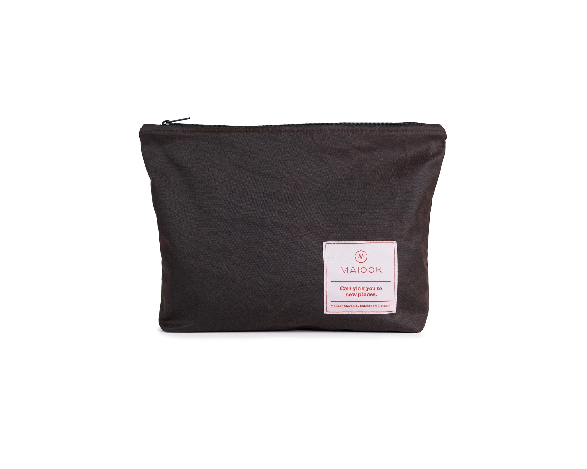 Large Waxed Canvas Zipper Pouch - Maiook