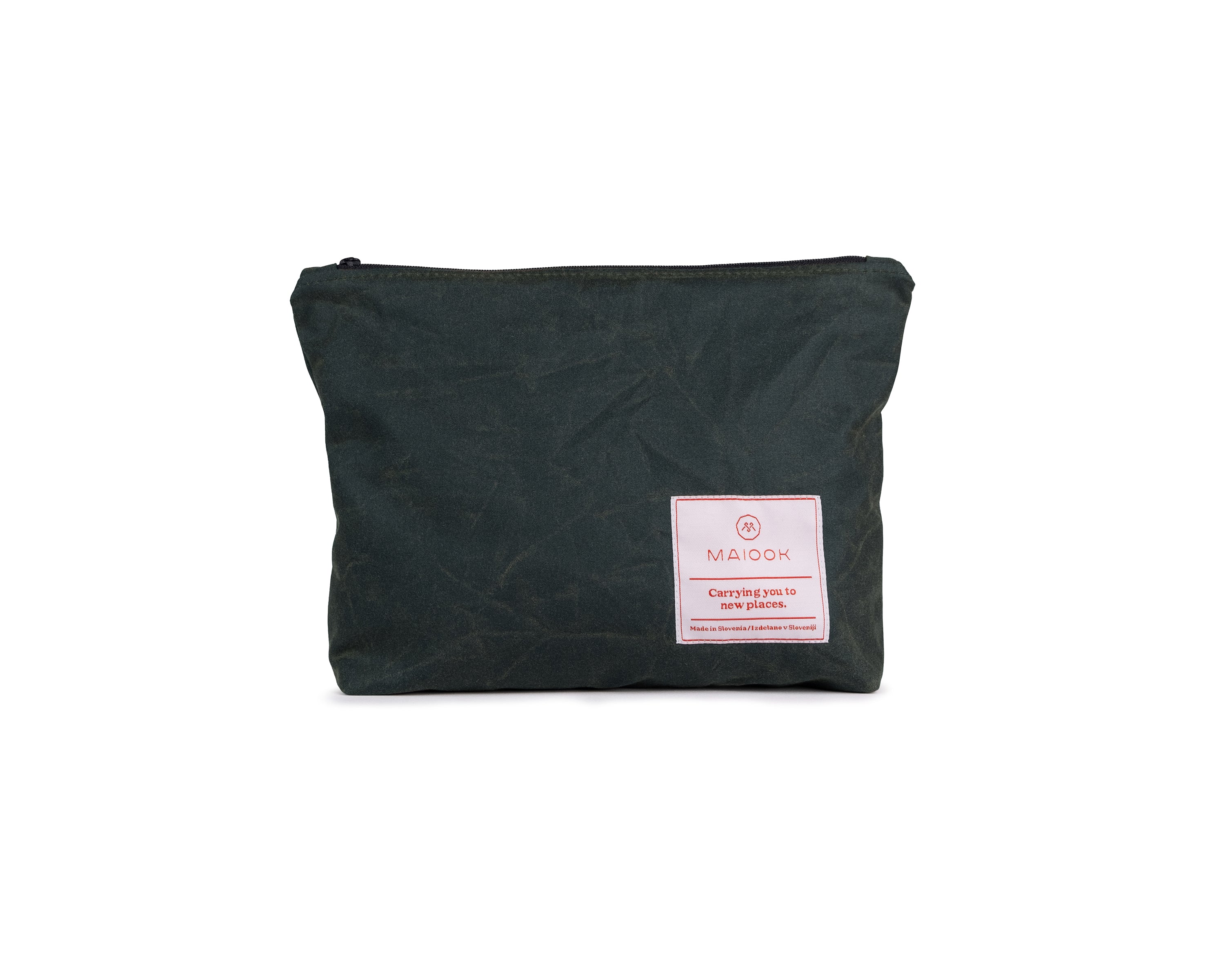 Large Waxed Canvas Zipper Pouch - Maiook
