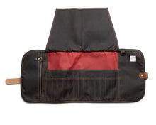 Load image into Gallery viewer, waxed canvas artists pencil roll open

