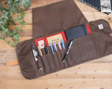Load image into Gallery viewer, Waxed Canvas Pencil Roll
