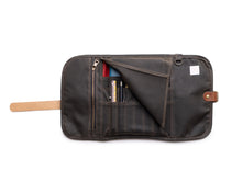 Load image into Gallery viewer, waxed canvas roll up pencil case
