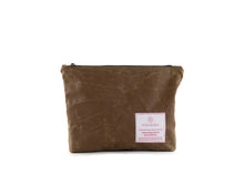 Load image into Gallery viewer, large tan zipper pouch 
