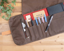 Load image into Gallery viewer, Waxed Canvas Pencil Roll
